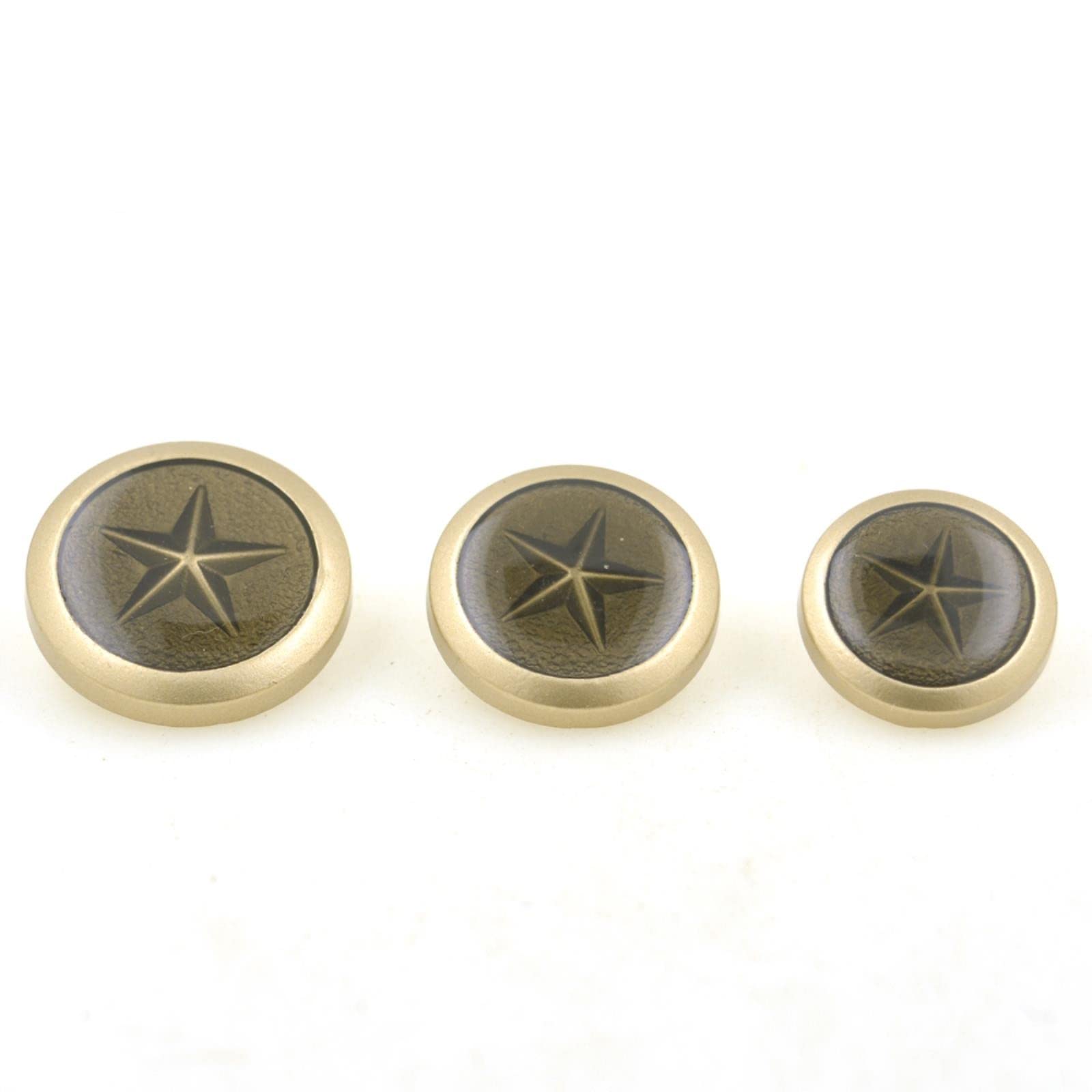 Pikolak, Guziki, 10 szt. Farba olejna gwiazda ozdobne guziki moda metalowy guzik w stylu wojskowym do płaszcza akcesoria szycia odzieży DIY-matowe złoto, 20mm