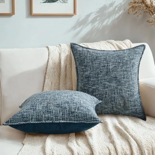 HAUSSY �l�C�r�[�u���[ �X���[�s���[�J�o�[ 22x22 �V�F�j�[���D�c�C�[�h�e�N�X�`�������J�E�`�s���[�J�o�[ �j���[�g�������_���s���[�P�[�X �\�t�@�x�b�h���r���O���[���̑����p