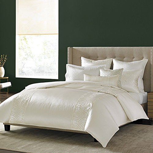 Hudson Park Lucca Quilted King Pillowsham, Pearl