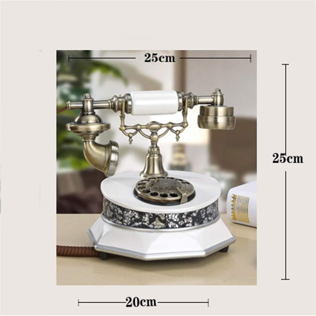 Phone Living Room White Antique Resin Telephone Retro Fixed Decorative Telephone Landline Bedroom Decoration Old Phone