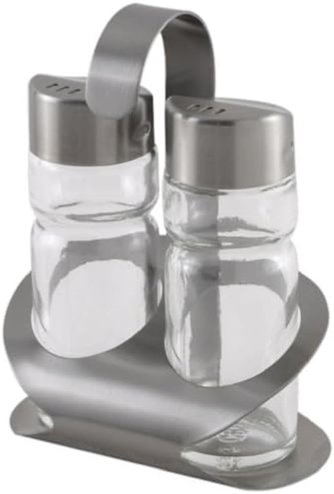 MonixBraisogona Sabor Stainless Steel Salt Pepper Set, Silver, 30 x 30 x 30 cm