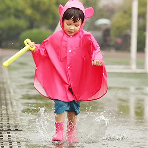 EnJoCho 1 to 10Years Little Kid Easy On Rain Shoes Boots for Toddler Kids Short Rain Boots Lightweight Rainy Day Shoes (Red, 12 Little Child)3