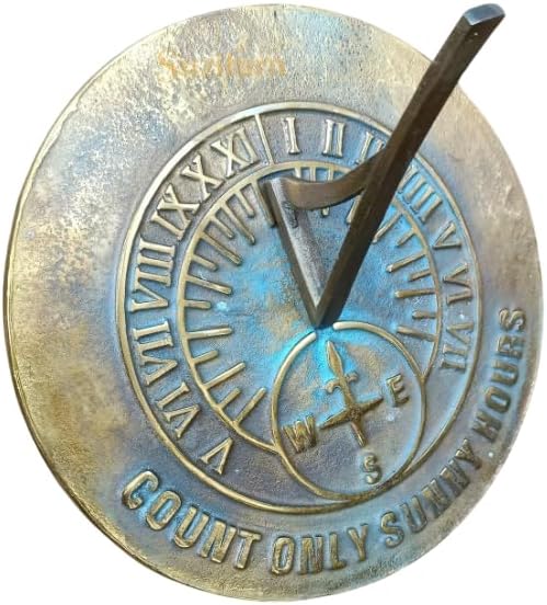 Solid Brass Count Sunny Hours Sundial