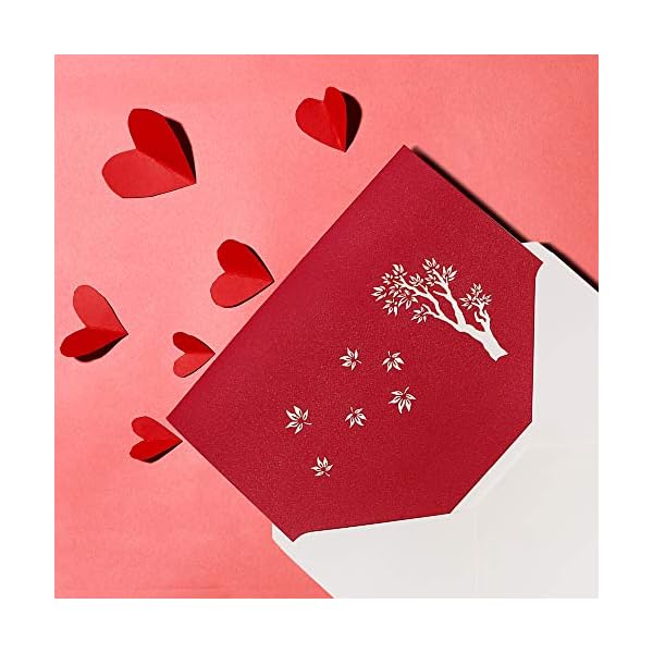 Dylan-EU Tarjeta de Cumpleaños Emergente 3D Tarjeta de Felicitación de Invitación de Boda Hoja de Arce Tarjeta de… - Imagen 5