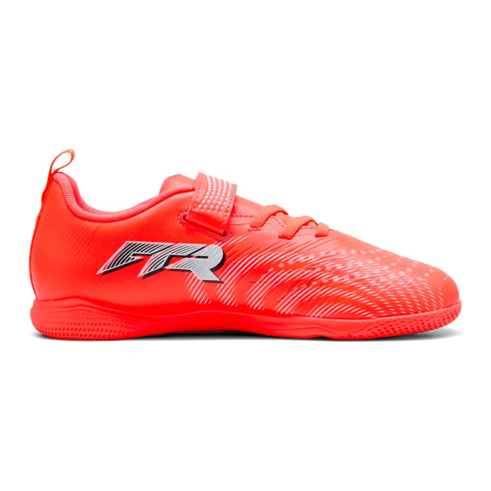 PUMA Unisex Niño Future 9 Play It V Jr Zapato de Fútbol, Rojo Brillante Blanco Negro, 31 EU, Puma Rojo Brillante Blanco Puma Negro, 31 EU