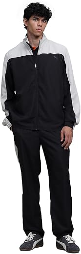 Puma | Essentials Men's Sweat-Wicking Woven Tracksuit | Black | M