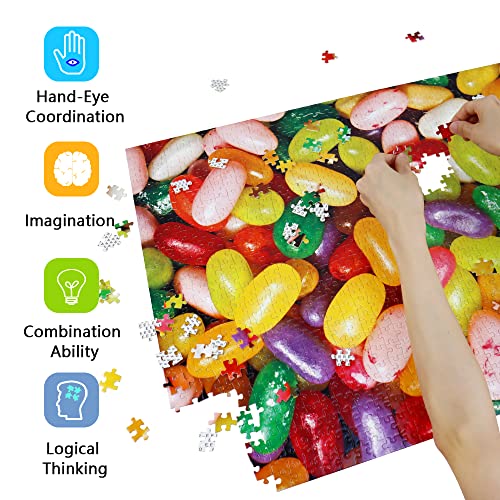 Jigsaw Puzzles 1000 Pieces For Adults Jelly Bean Candy Jigsaw Puzzles For Birthday Graduation Toys Gifts Home Wall Decor #TOP4