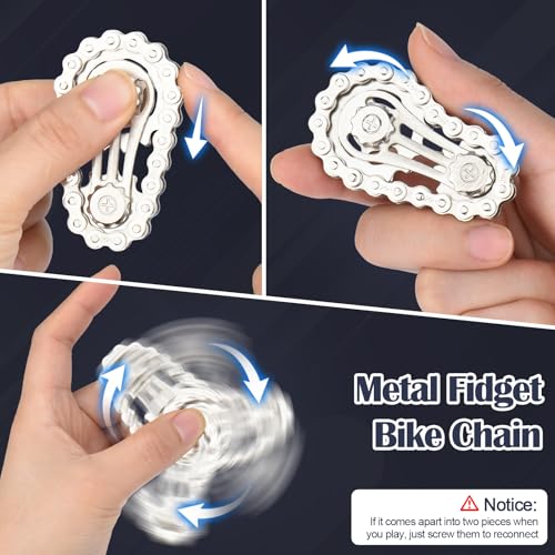 6 Stück Fidget-Spielzeug Set für Erwachsene und Jugendliche – Metallische Schieber&Spinner für Klassenzimmer,Stress und Angst Sensorisches Ring Spielzeug Set geeignet bei Autismus und ADHS