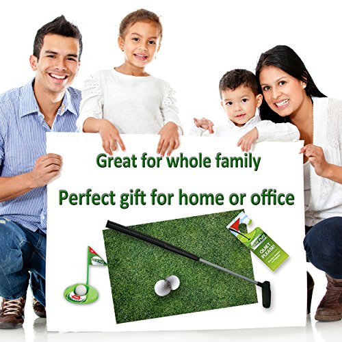 Mini Golf Set Toilet Game – Indoor Golf Practice Putting as Potty Putter Bathroom Games Perfect Gag Gifts for Men and Women - Funny Novelty Toy 1 Set