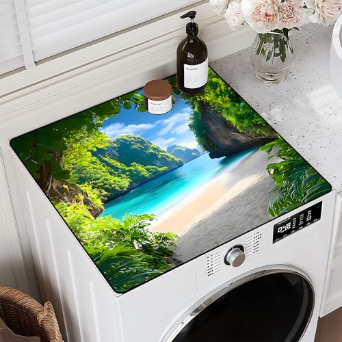 Image of Washer and Dryer Topper for Top,23.6 inch x 19.7 inch Washer Dryer Countertop Mat, Waterproof & Anti-Slip Dryer Top Protector Mat