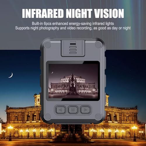 CHICHIYANG Body Camera Wearable Camcorder 2K HD miniatura 4