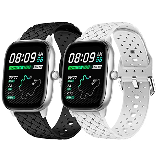 Correa para Amazfit GTS 4 Mini Pulsera, 20mm Silicona Deportiva Correa para Amazfit GTS 3, Amazfit GTS 2, GTS, GTS 2 Mini, GTS 2e, Amazfit GTR 42mm, Amazfit Bip, Bip Lite, Bip S, Bip S Lite, Bip U Cover