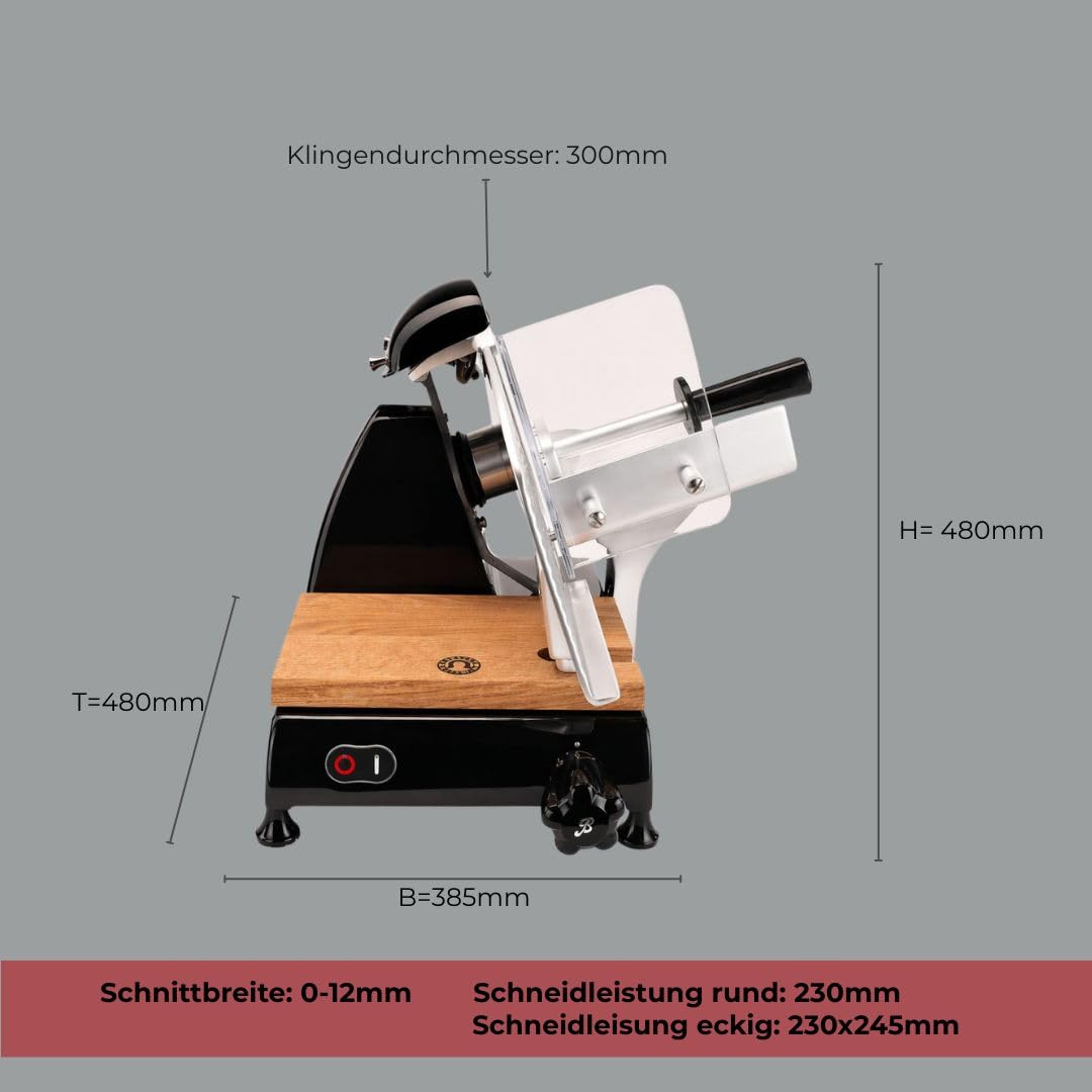 Berkel Red Line 250 - Affettatrice professionale con lama da 25 cm, taglio preciso per salsicce, prosciutto, formaggio e pane, design compatto