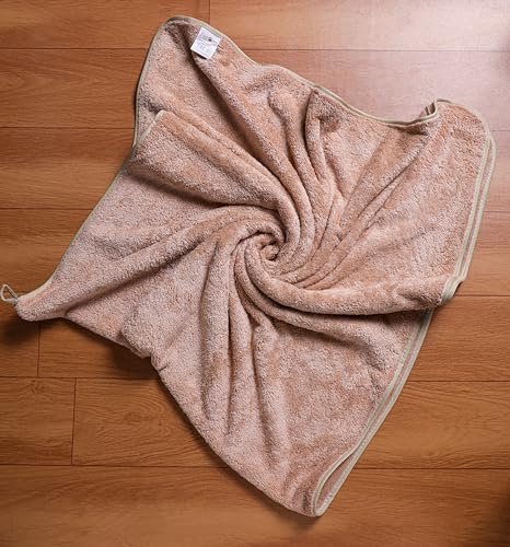 Image of Fezora Microfiber Towels for Bath-Soft Coral Fleece Towel with Extra Soft Plush & Quick Dry Large Size Towels Hook Quick Dry Super Absorbent-Bath Towel for Men and Women-70 x 140 cm (Beige)
