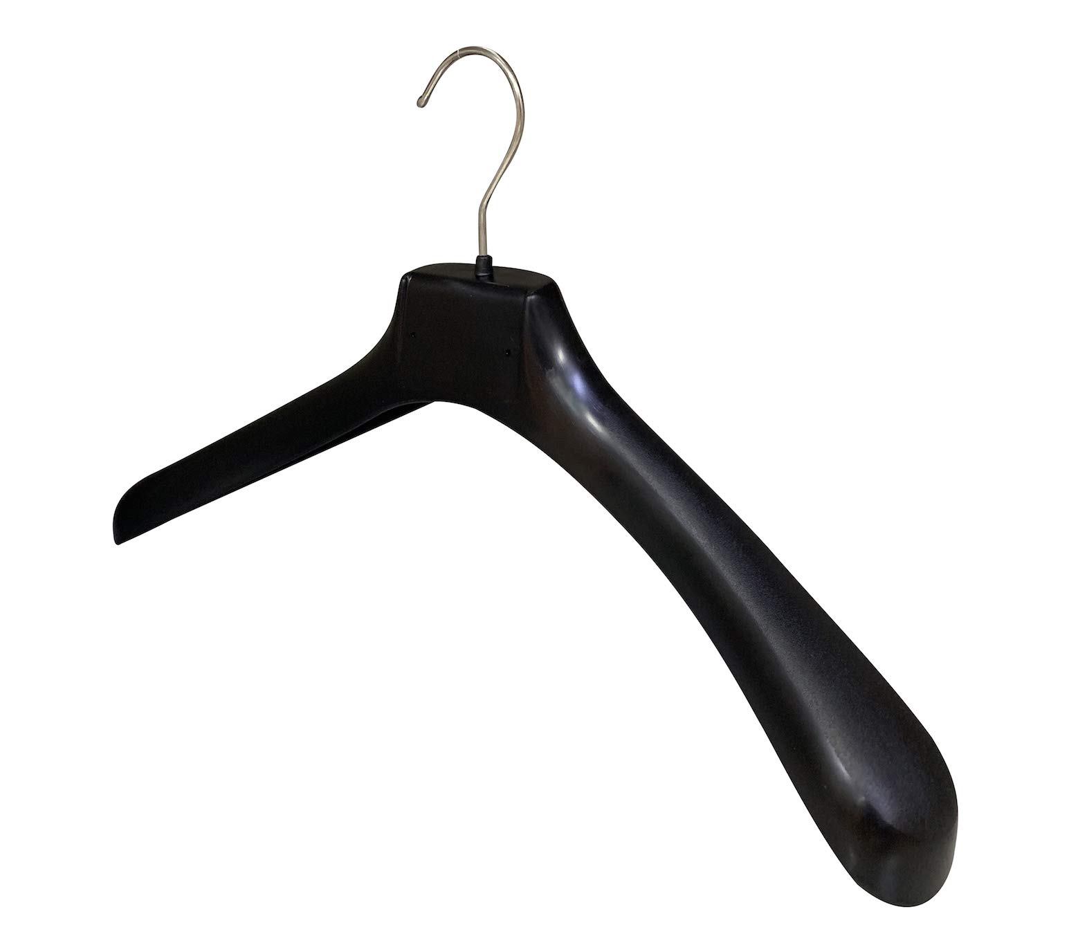 Kiroplast 12 Perchas de Plástico Antideslizante para Abrigos, Perchas Ropa Chaquetas Abrigos Extra Grandes para Hombre y Mujer (45cm)