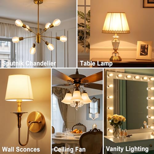LangPlus+ 4 Pack Dimmable E14 Small Edison Screw LED Bulbs, 6W G45 Golf Ball LED Vintage Filament Bulbs, 60W Equivalent 2700K Soft White Bulb - Image 2