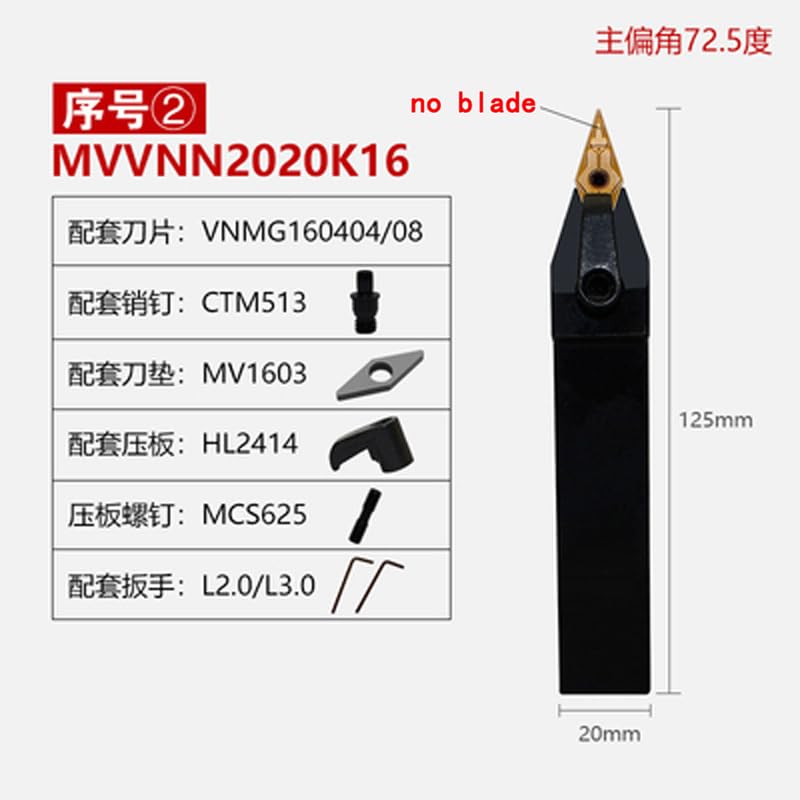 Portaherramientas para torno CNC MVVNN2525M16 miniatura 3