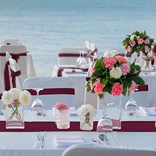 Table Runners 12 Pack Satin Table Runners 12 X 108 Inches Long Table Runner For Parties, Banquets, Graduations, Wedding Decorations #TOP3