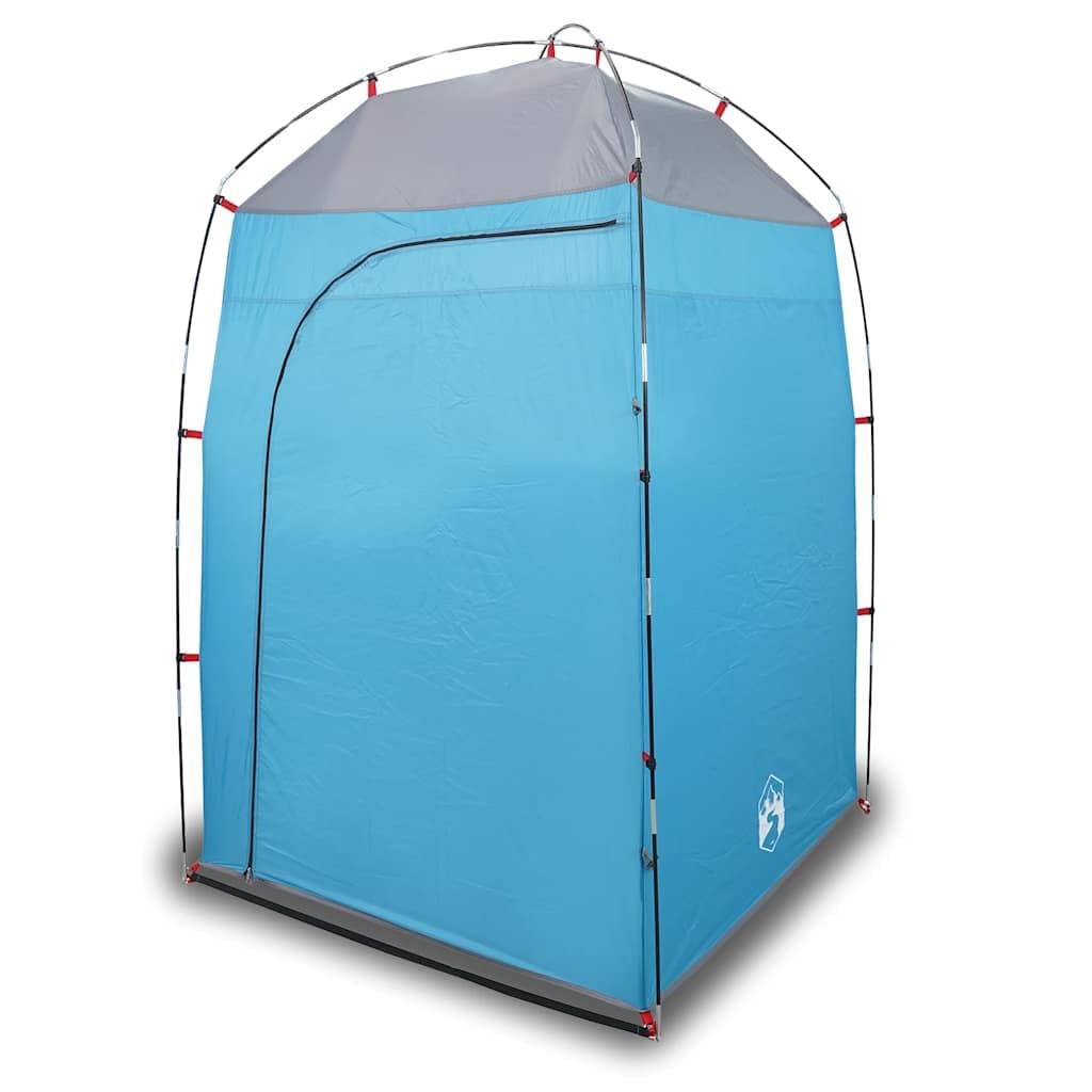 Tente de douche bleue imperméable camping – Cabine de douche privée en polyester avec revêtement PU, imperméable et coupe-vent, utilisable comme tente de dressing, avec fermeture éclair
