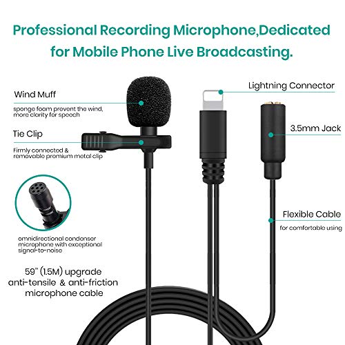 MeloAudio Professionele Lavalier Revers Clip-on Interview Podcast Ruisonderdrukking Microfoon met Omnidirectionele Mic… - Image 3