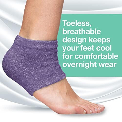Zentoes Moisturizing Fuzzy Sleep Socks With Vitamin E, Olive Oil And Jojoba Seed Oil To Soften And Hydrate Dry Cracked Heels (Regular, Purple) #TOP4