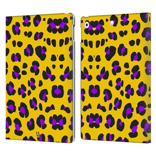 Étui portefeuille en cuir Léopard Jaune pour Apple iPad 10.2
