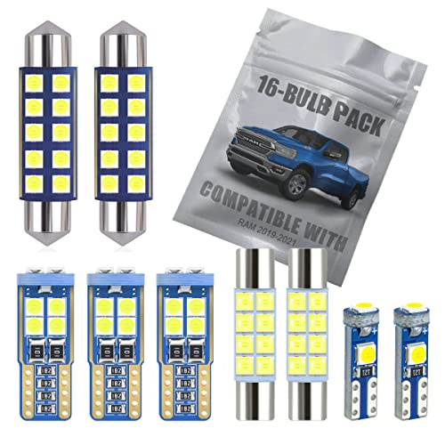 Kit de luz LED interior blanco para Dodge Ram 2019-2021 miniatura 1