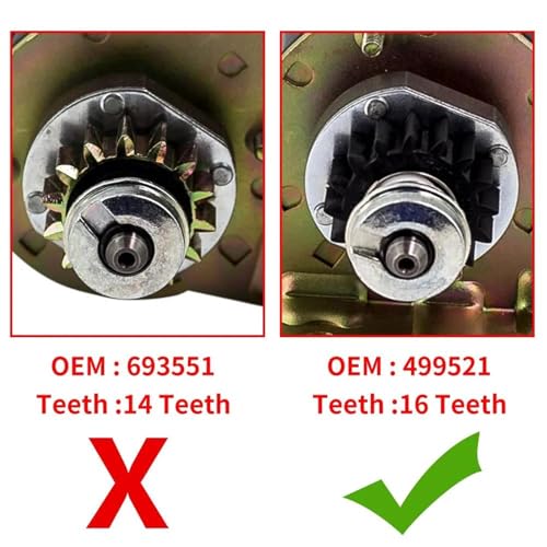Démarreur tondeuse à gazon 16 dents compatible avec moteurs 5778 SBS0004 - 3