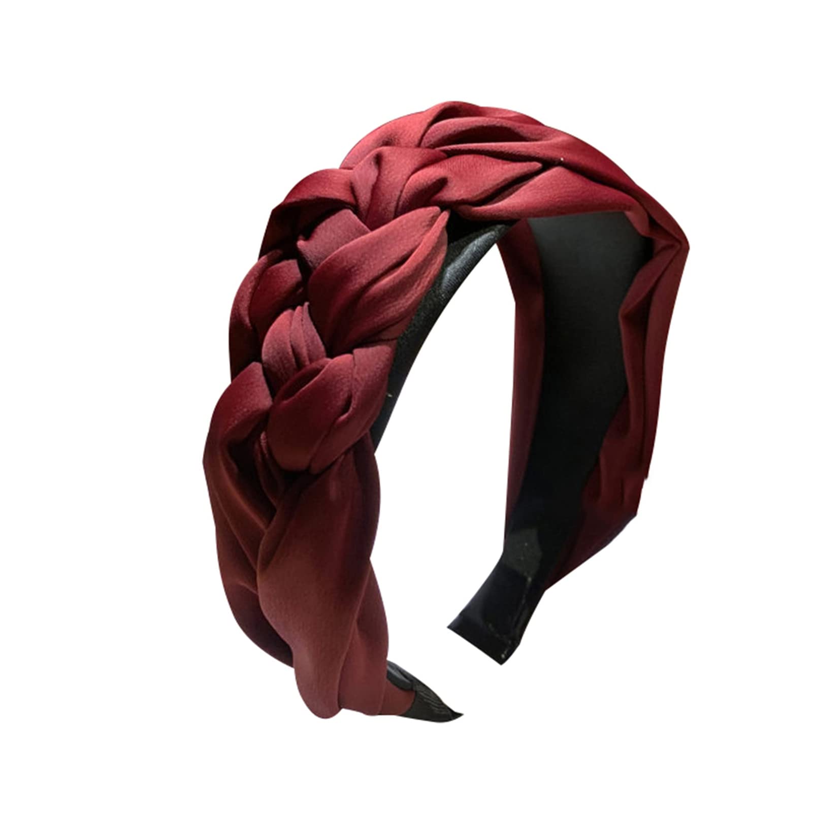 Obręcze do włosów, moda damska Twisted Knot Hair Hoop Szeroka opaska do włosów Nakrycia głowy Akcesoria do pałąków na głowę (różowy jeden rozmiar)