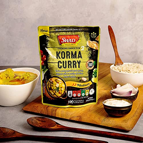 Image of SWAD Korma Curry Gravy Easy to cook gravy- Pure Vegetarian, 250GM - (Pack of 2)