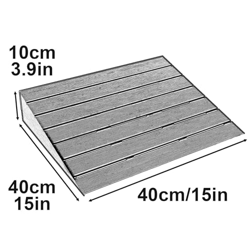 Rampa para bordillo de madera 40x40x10cm negra miniatura 2