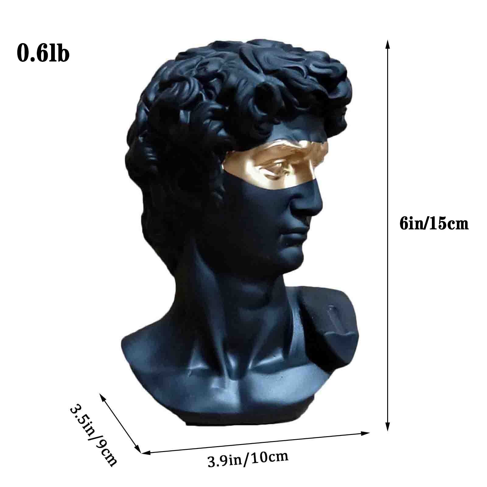 David Kopf Büste Aus Kunstharz - Griechische Mythologie Skulptur 14 Cm Für Deko & Zeichenstudien