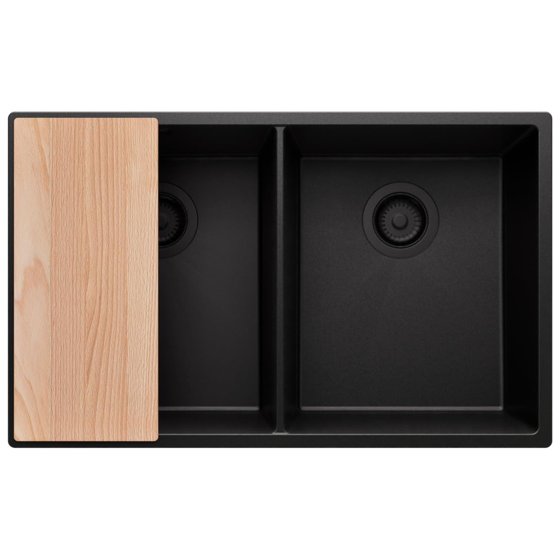 PRIMAGRAN Lavello sottotop al Mobile 80cm + Kit di scarico, 76x47cm