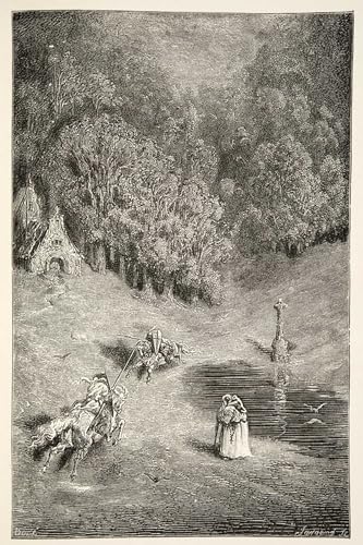Toile Gustave Doré rencontre Arthur Pellinore, une oeuvre élégante