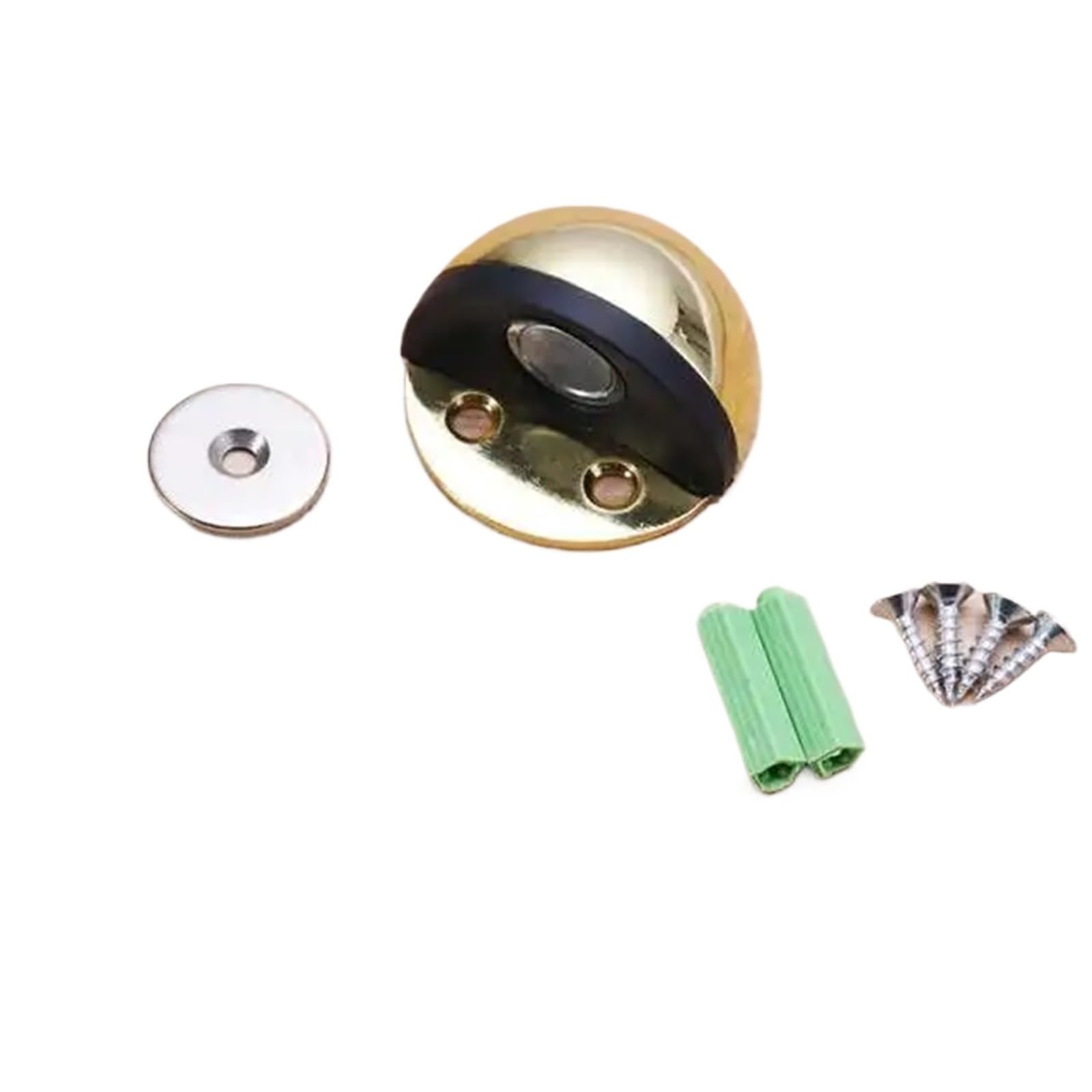 Door Stop Stainless Steel Dual Door Stopper Nail-Free Catch Wall Protector Bumper Wedge Stop Floor Holder of(Color5)