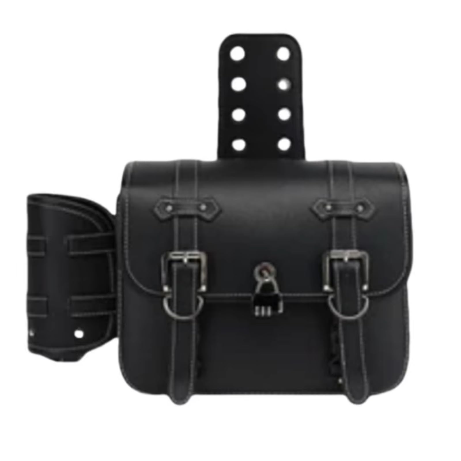 Borsa Da Sella Impermeabile Universale 1 Pezzo Laterale In PU Per Grande Capacità Attrezzi Design Fresco Motociclette Sacche Moto(Black)