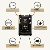 FABER COFFEE MACHINES PRO Total Deluxe Brass Coffee Maker, 44 mm Ese Paper (Black) - 7