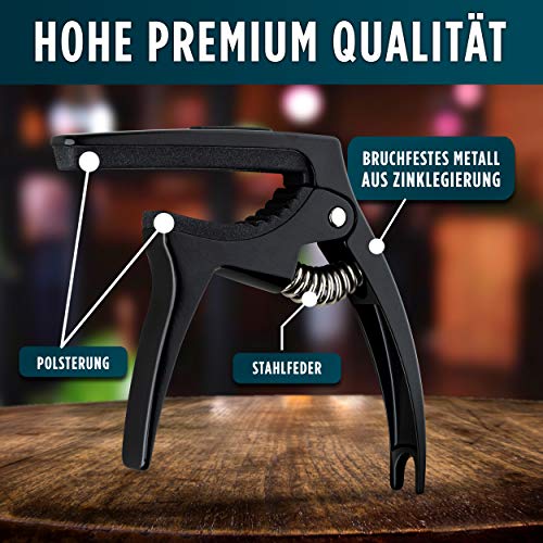 PASCHAR® Capodastre – Accessoire Guitare Pratique – Capo Guitar – 3 Médiators – Emballé dans une pochette en velours - Les Beatles, Paul McCartney, John Lennon, RIngo Starr, George Harrison PASCHAR® Capodastre - Accessoire Guitare Pratique - Capo Guitar - 3 Médiators - Emballé dans une pochette en velours – Image 6