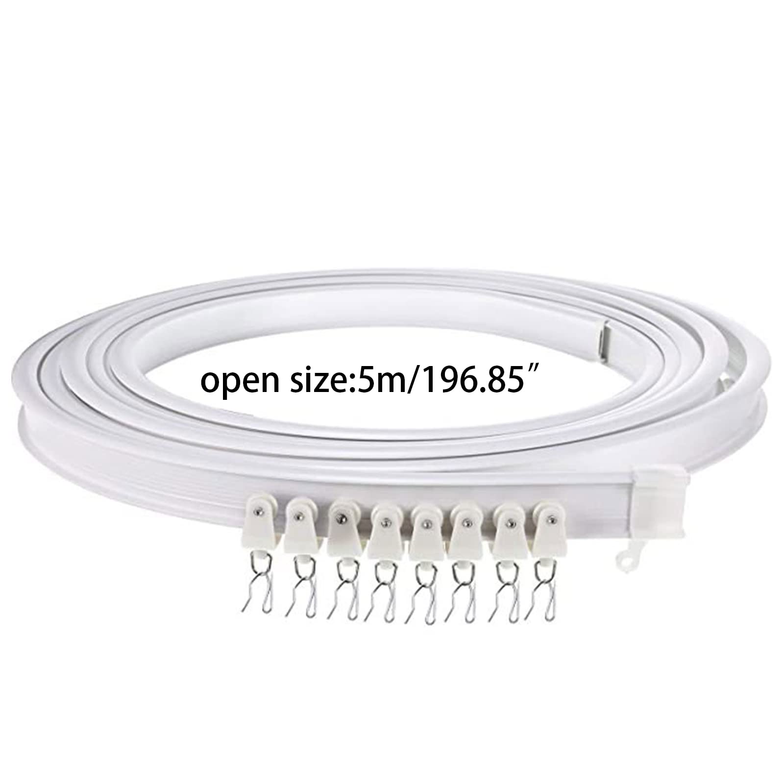 Verstellbare flexible Gardinenstange – biegbare Deckenschiene für & Raumteiler, ideal für Vorhänge und Vorhänge, einfache Installation, vielseitige Heimdekor-Lösung
