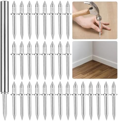 Double-Head Skirting Thread Seamless Nails, 100 Pcs Double Head ...