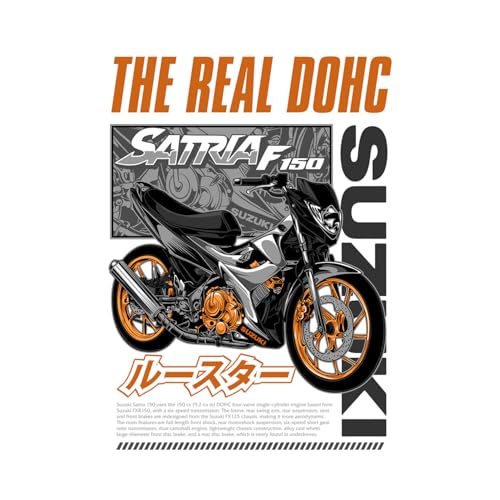 Image of BLINKART Suzuki Satria 150Car Posters Sticker Gift Items for Boys Room Wall Decor || Comes with Double-Sided Tape|| Decoration Bedroom Living Room Office Studio Decor | 12x18 In (A3) - CAR-252