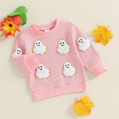 Toddler Baby Boy Girl Halloween Sweatshirt Long Sleeve Letter Print Shirt Pullover Sweater Top Fall Winter Clothes2