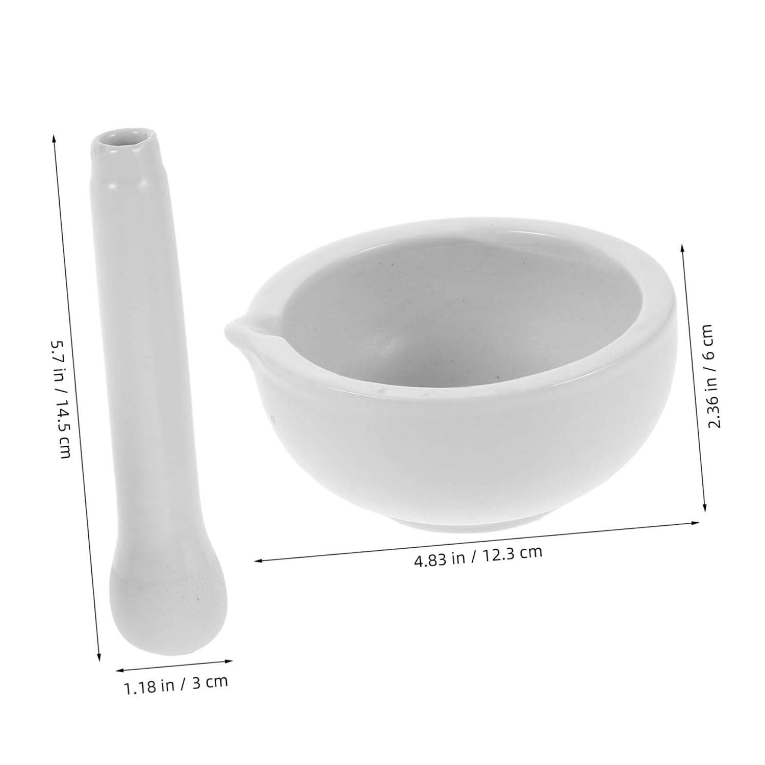 jojofuny 2 Sets Ceramic Pigment Grinding Bowl and Porcelain Pestle Set Pottery Tool for Fine Mixing and Grinding DIY Art Supplies for Home Studio and Classroom Use