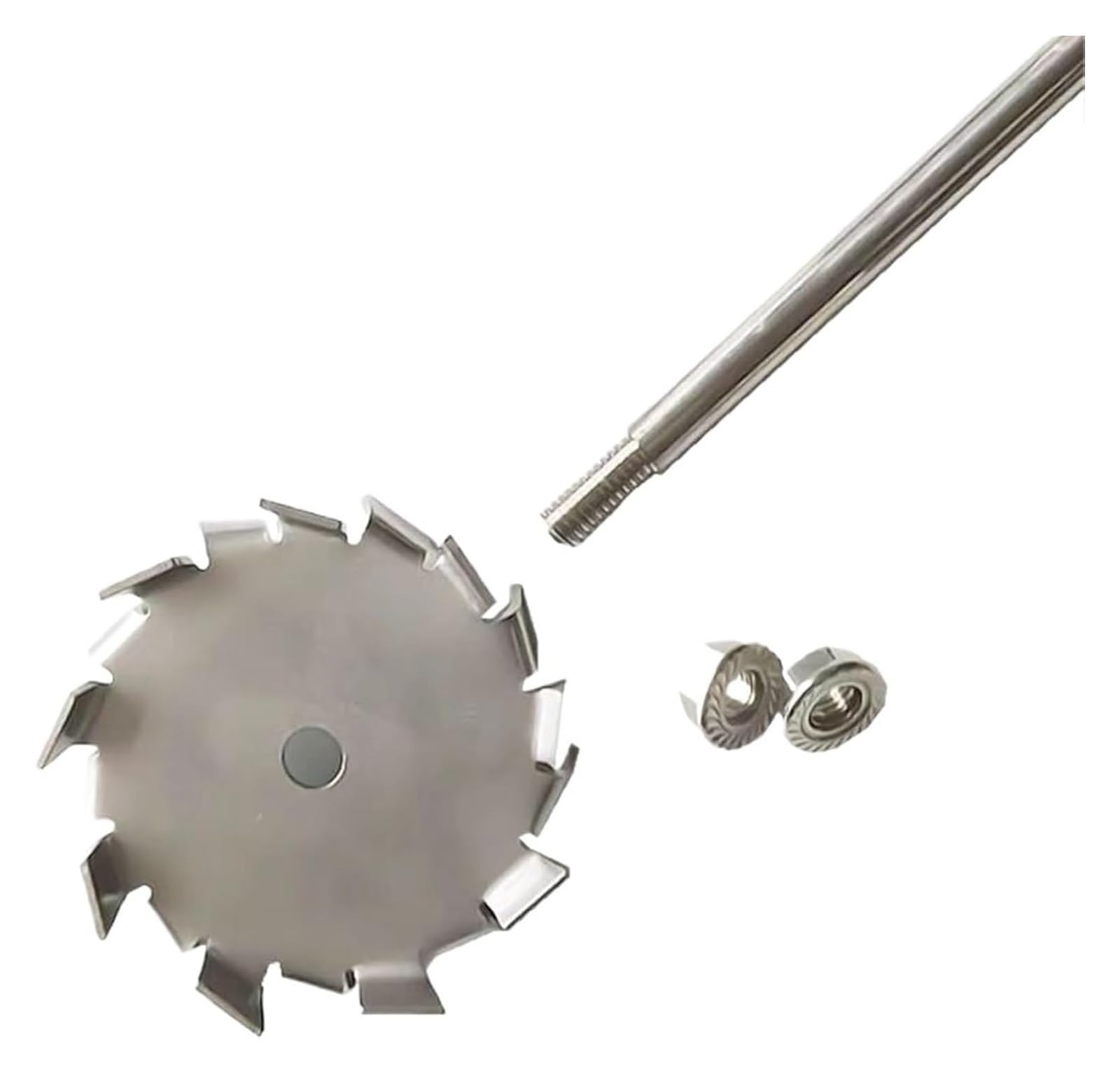 Impulsor de pala para máquina, Agitador aéreo del agitador disco diente de sierra acero inoxidable 304 con la barra agitación 30-120m m(90mm disk with rod)