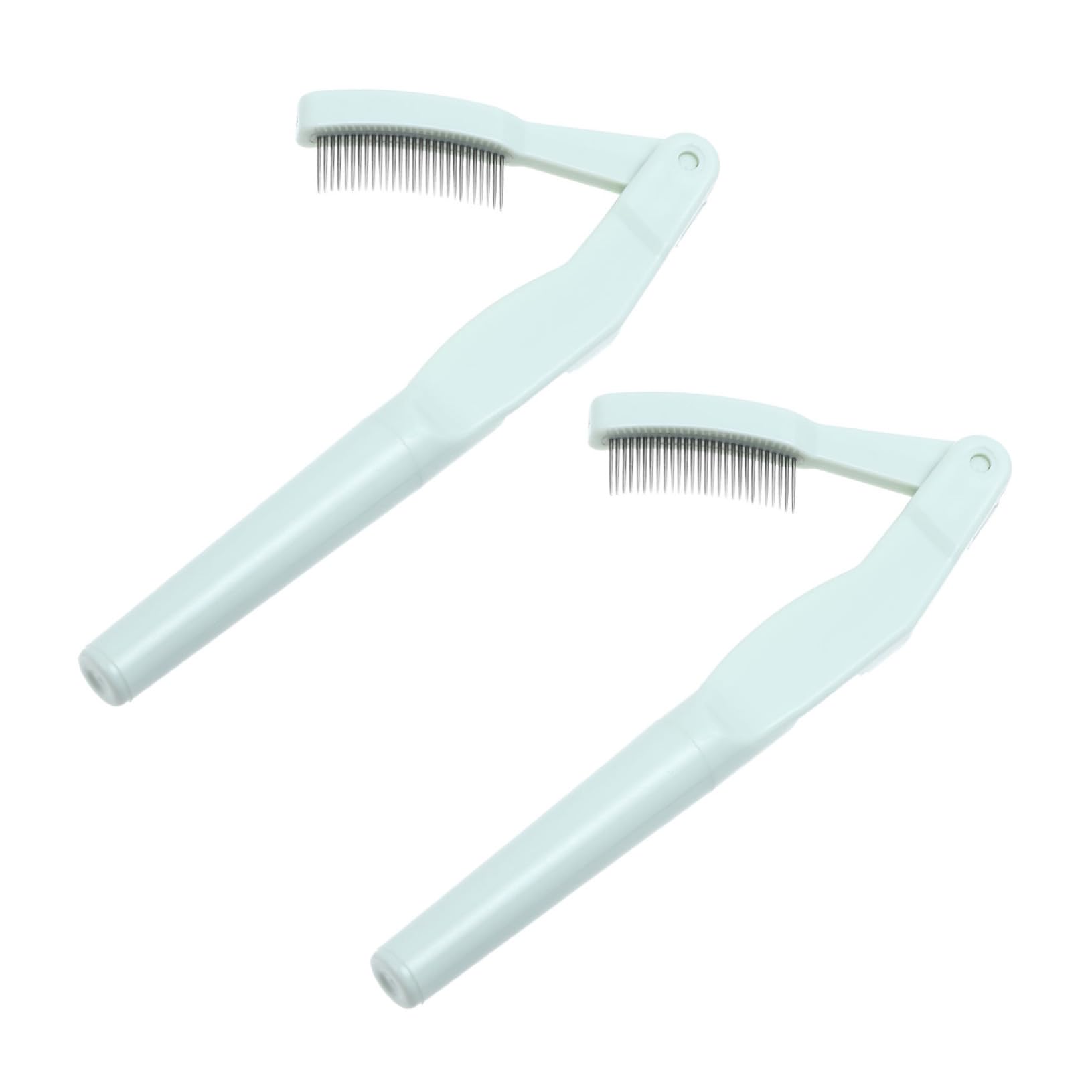 SOESFOUFU 2 Pack Stainless Steel Eyelash Comb Mascara Brush Eyelash Grooming Tool for Professional or Personal Use Random Color