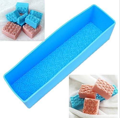 3D Rose Flower Toast Mold Loaf Soap Molds Rectangle Pastry Bread Cake Silicone Mold Decorating Fondant Baking Tools