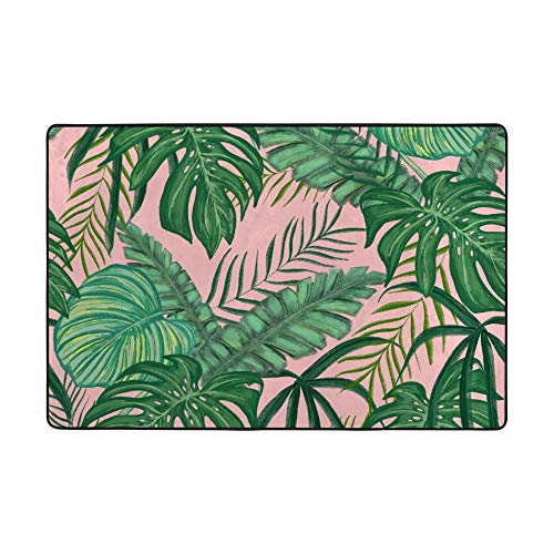 Tapis durable feuilles tropicales Ruchen 72x48 pouces lavable - 6