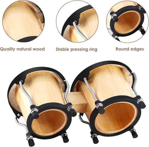 Image of Clapbox Bongo ZHB-1080 (6''+7'') with Padded Bag and Tuning Key, Natural Colour