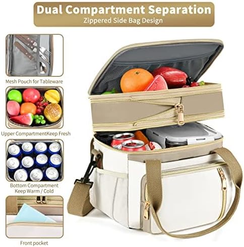 Miniatura 7 de LOKASS Lonchera personalizada para el trabajo de mujer, lonchera aislada inicial de 16L para regalo de adultosmujeres, bolsa de almuerzo