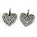 50 PC De Plata Tibetano De Los Encantos Del Corazón De Filigrana...